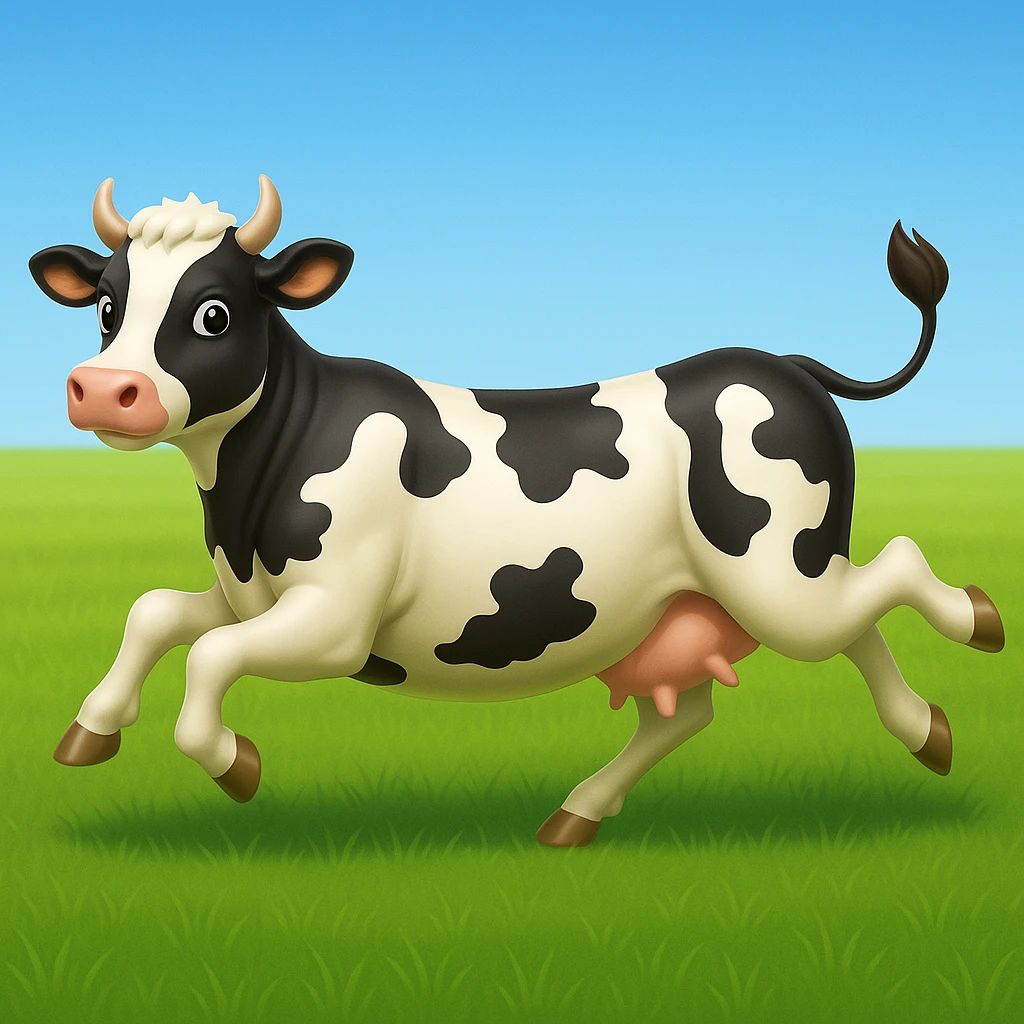 Make the image have a green grass field background in the style of apple style emojis emoji