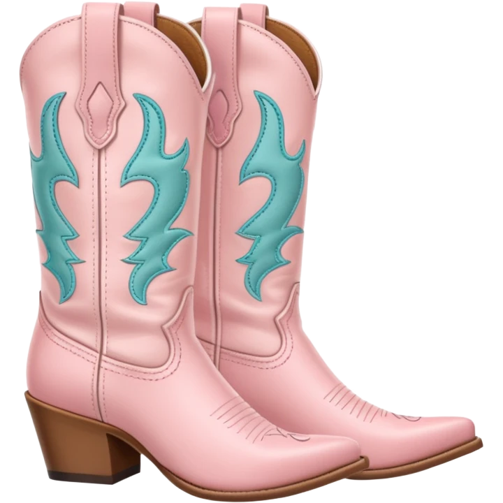 pastel pink cowgirl boots emoji