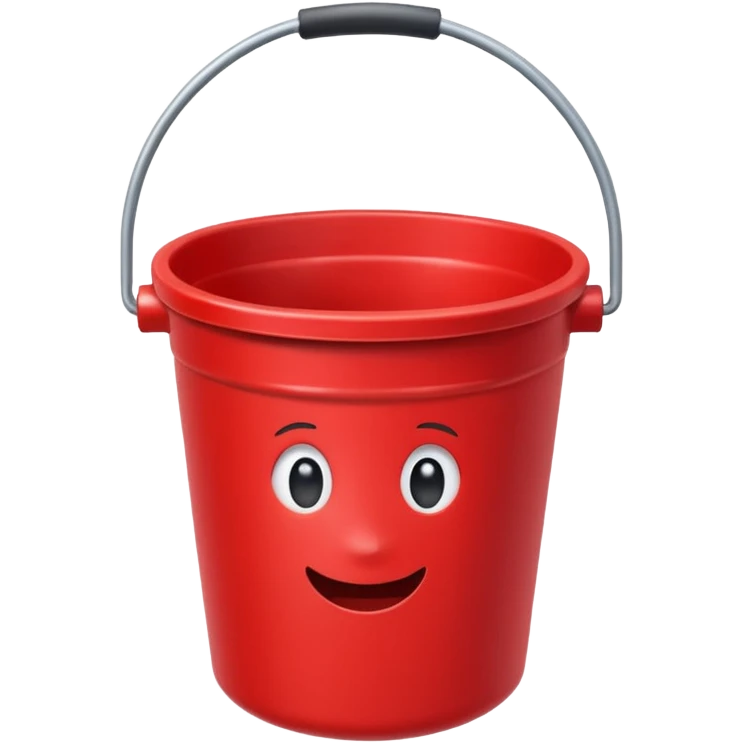 red bucket without handle emoji