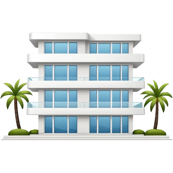 white 3 floor modern luxurious villa emoji