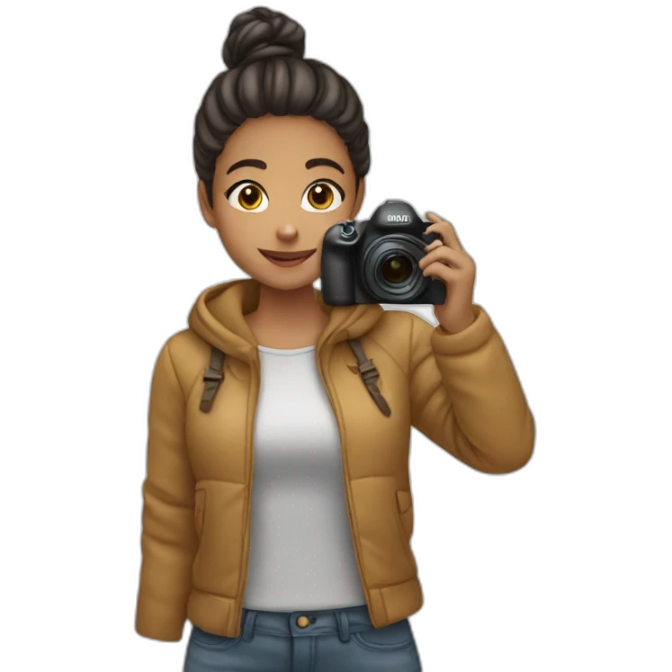 Girl taking photo  emoji