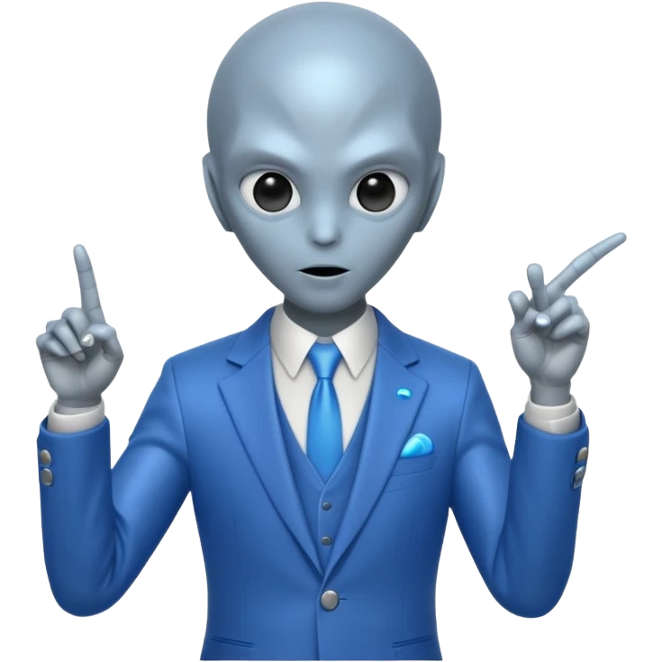 палец вправо инопланетный синий emoji