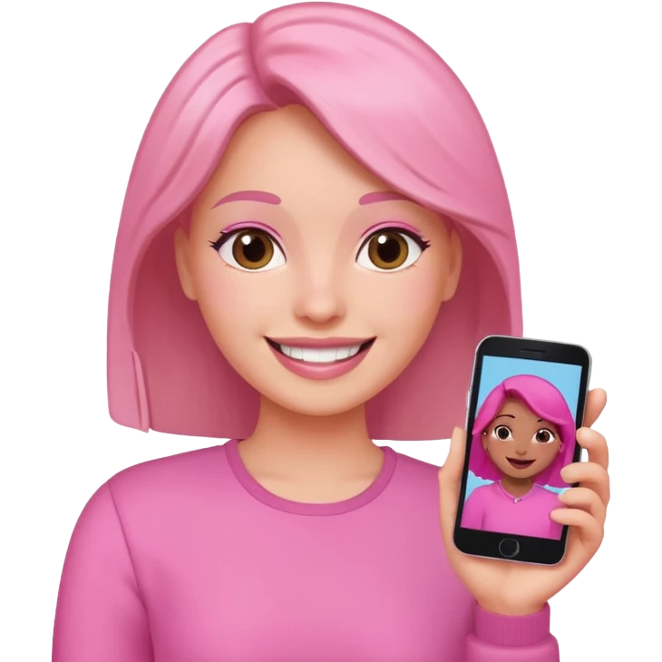 pink video call emoji