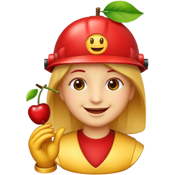 i want ai engineer emoji (theme: gold cherry red) emoji