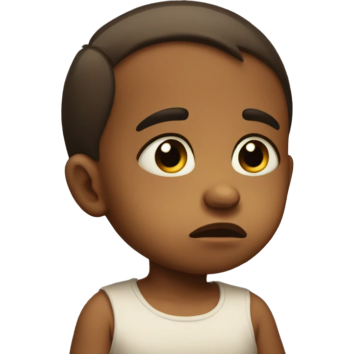 Sad baby emoji