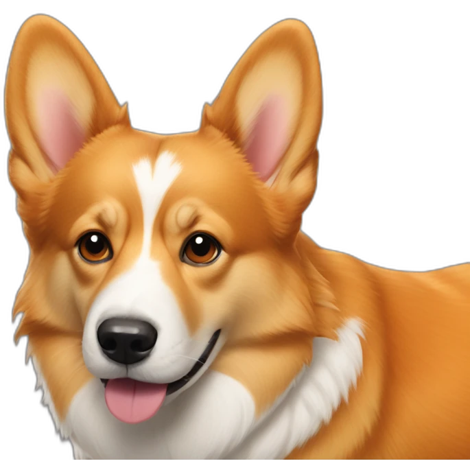 Full Orange furr head and corgi East european village dog mi emoji