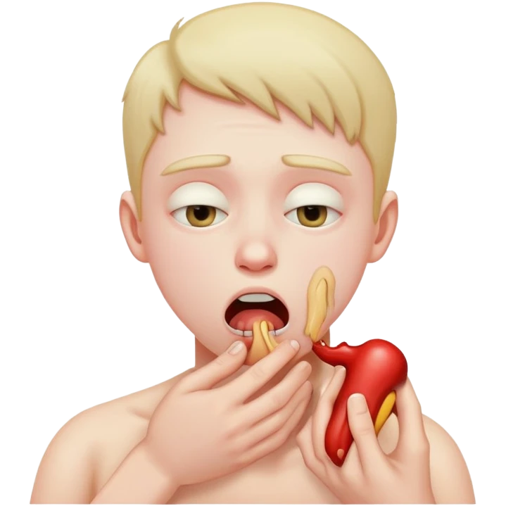 person choking themselves emoji