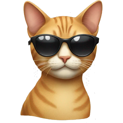 Cat with sunglasses emoji