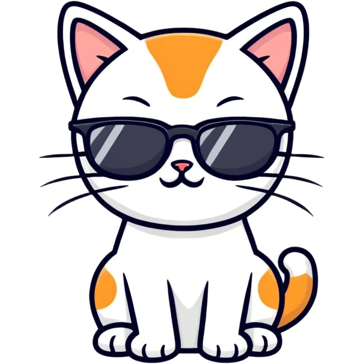 Cat with sunglasses emoji