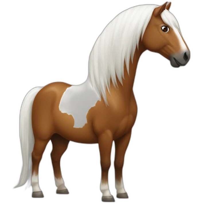 Horse with white bird emoji