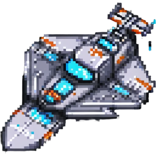 sleek pixel art spaceship cruiser emoji