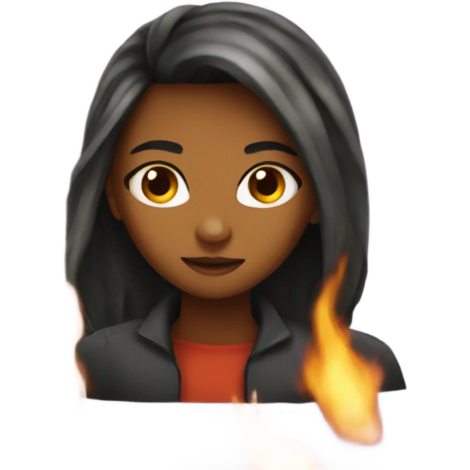 Girl is on fire emoji