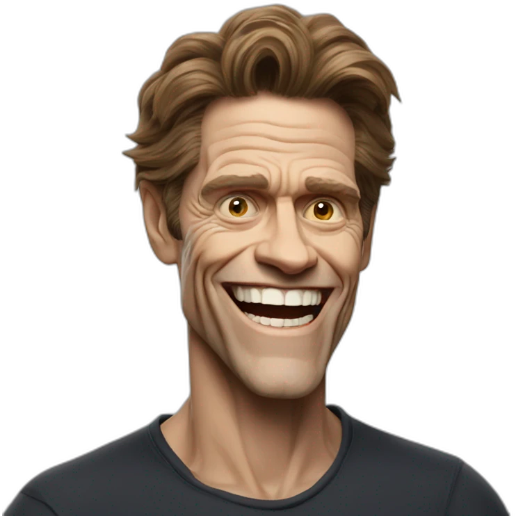 crazy smile dafoe emoji