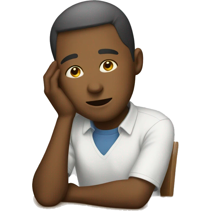 person leaning with their face on the table emoji