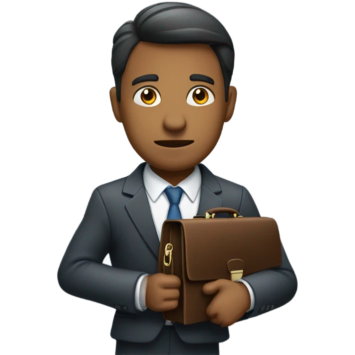 Busy Business man with briefcase emoji