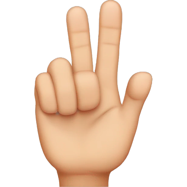 finger under emoji