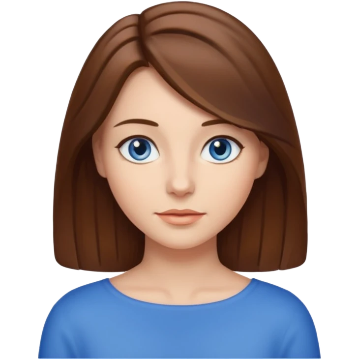 lady with a shoulder-length brown hair emoji