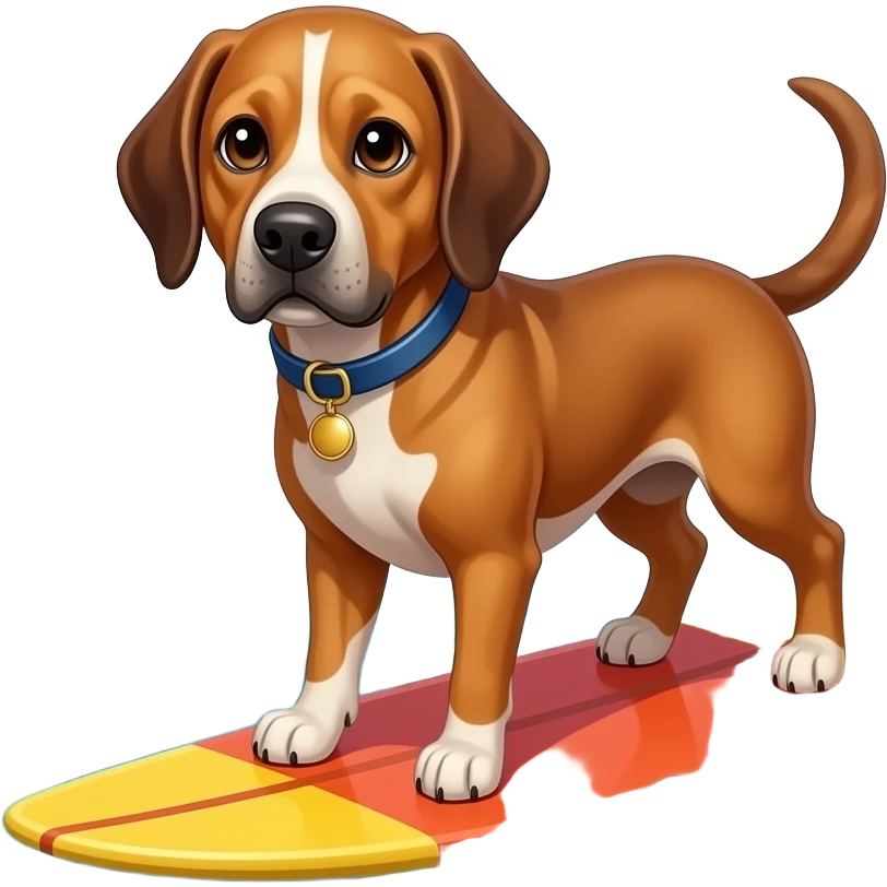 Podenco shinx like on sup front on sea emoji