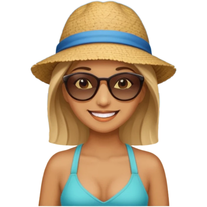 MUJER EN LA PLAYA emoji