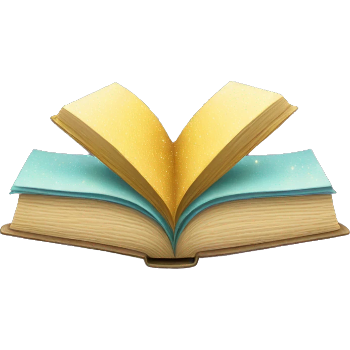 Open book with sparkles emoji