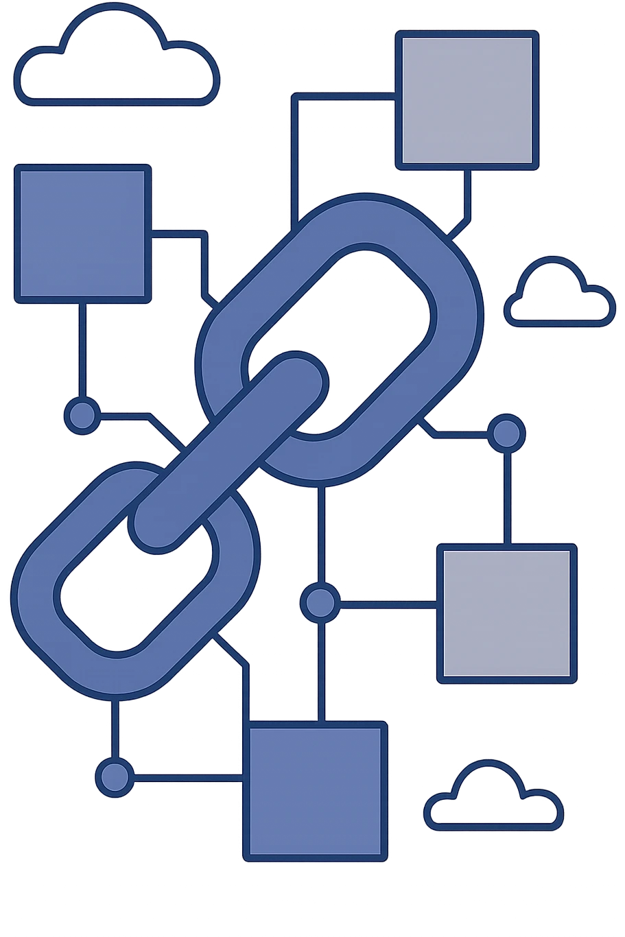 modern digital abstract blockchain symbol networked tech branding emoji