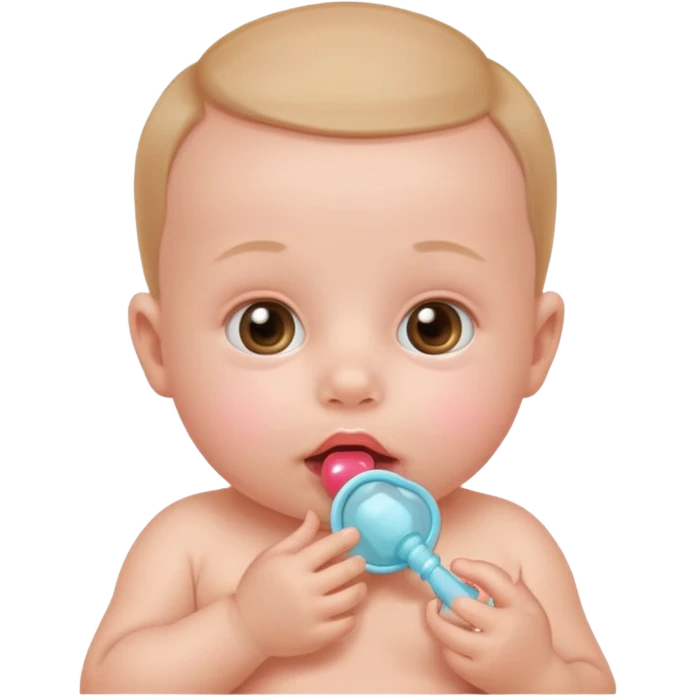 newborn with pacifier no hands emoji