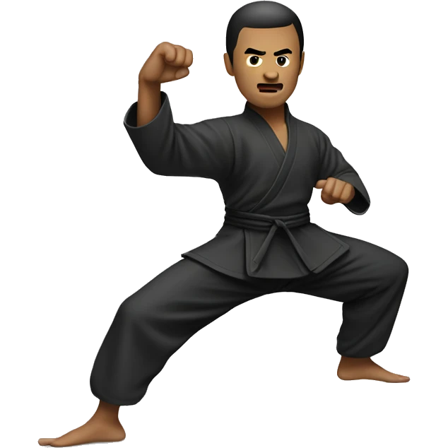 Kung fu kick emoji