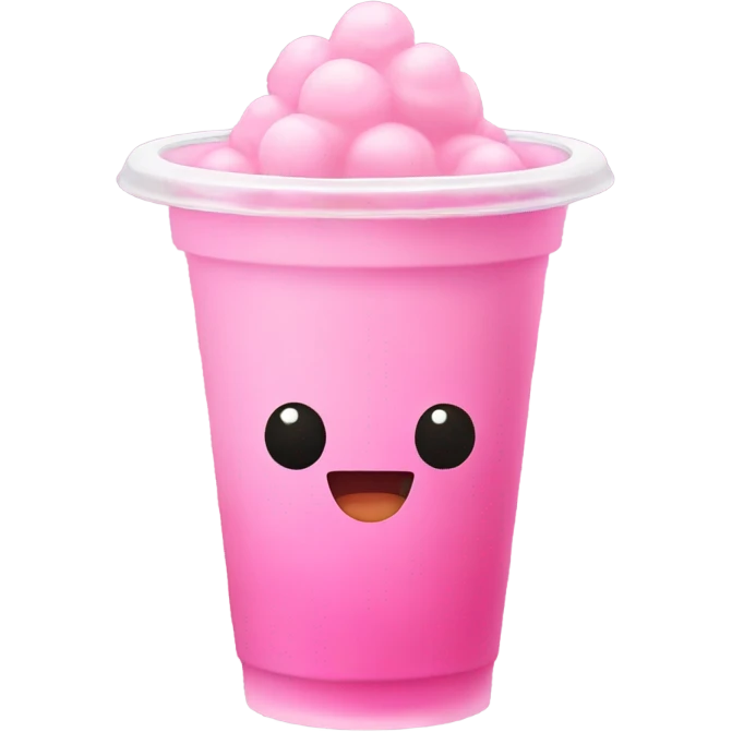Pink boba emoji