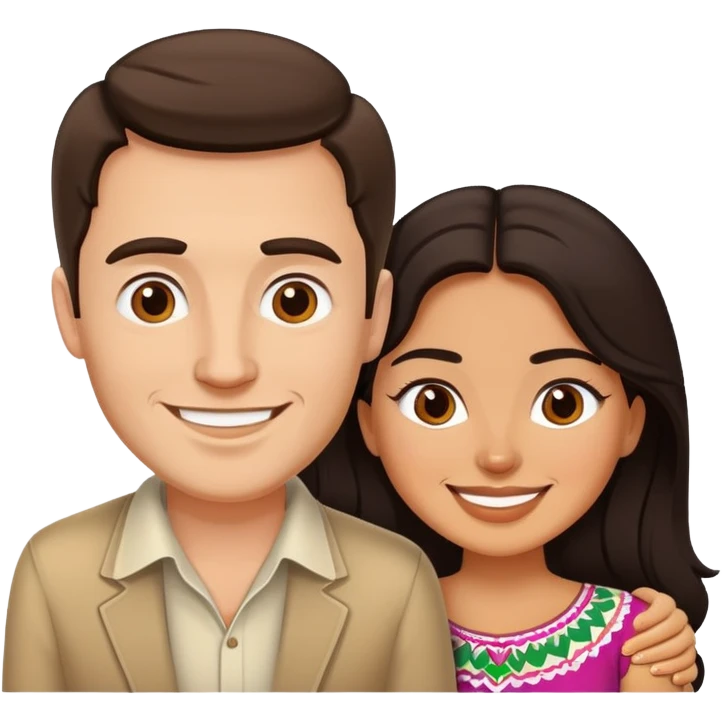 White guy love Mexican woman emoji