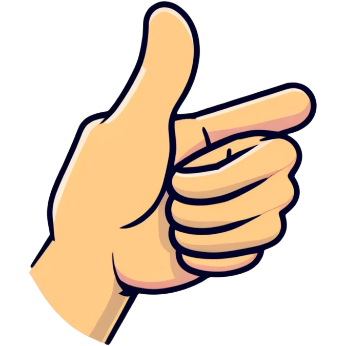 thumbs up hand gesture emoji