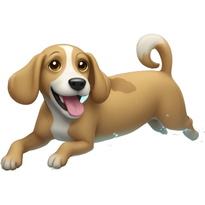 Dog swimming  emoji