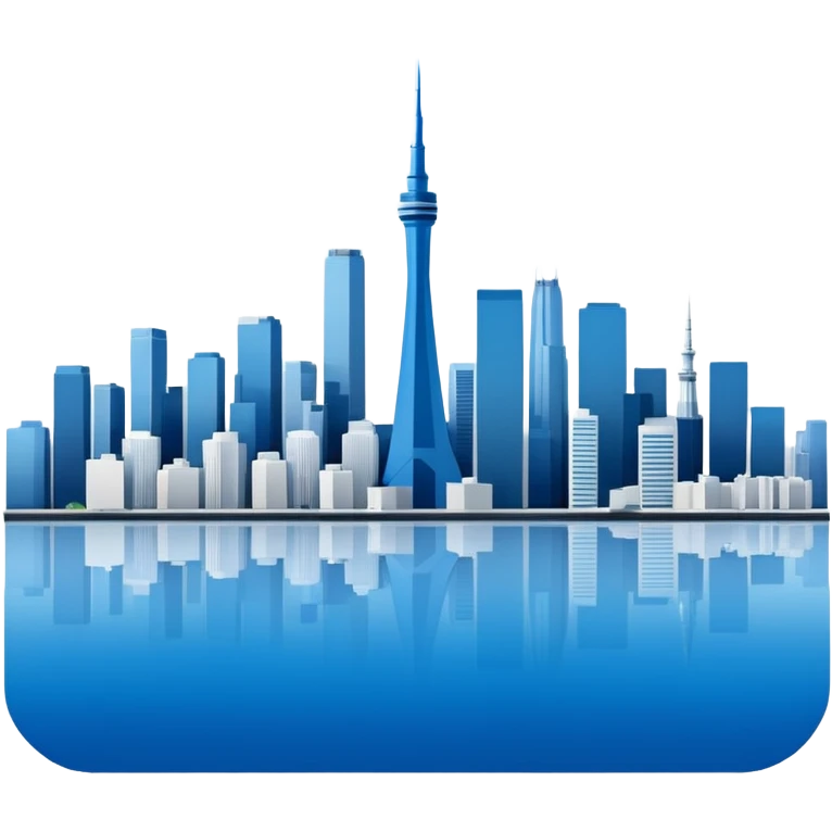 Create a tech founders day logo for japan using the tokyo and san francisco skyline  emoji