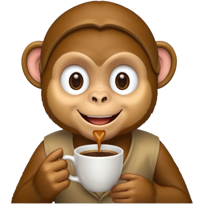 monkey sipping coffee emoji