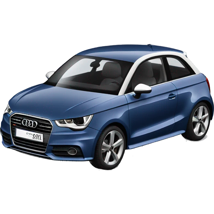 Audi a1 bleu marine et toit gris  emoji