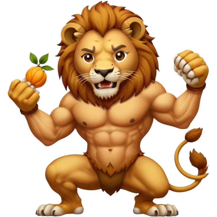 Lion eating emoji
