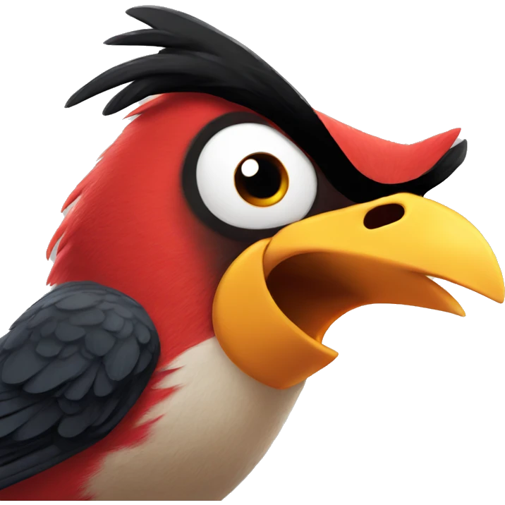angry bird emoji