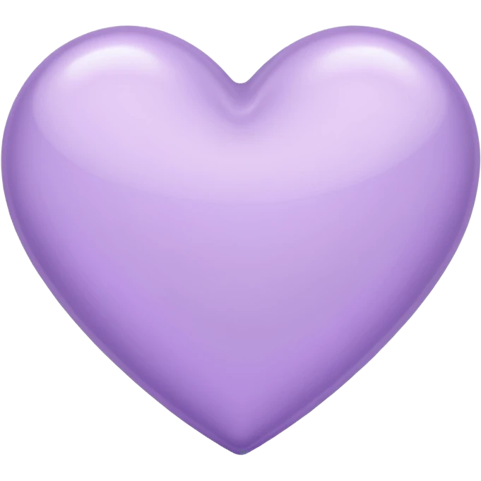 lavender heart with a glossy highlight emoji