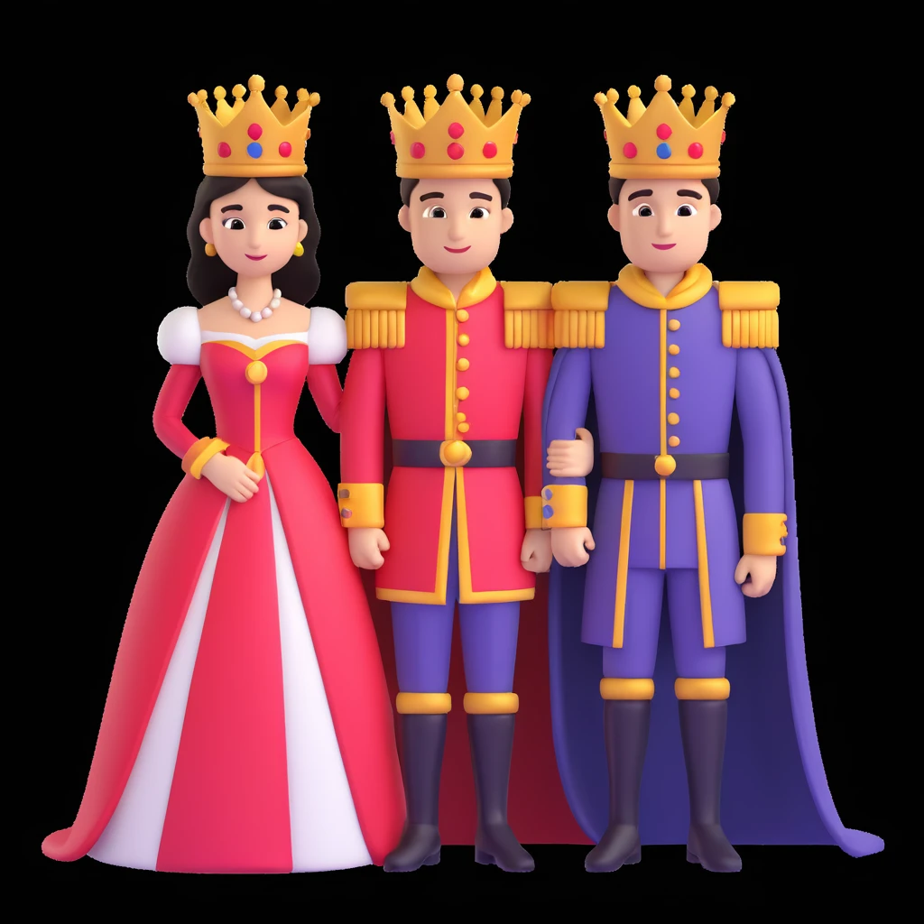 young king and queen posing emoji