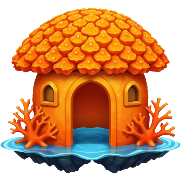 Coral shelter emoji