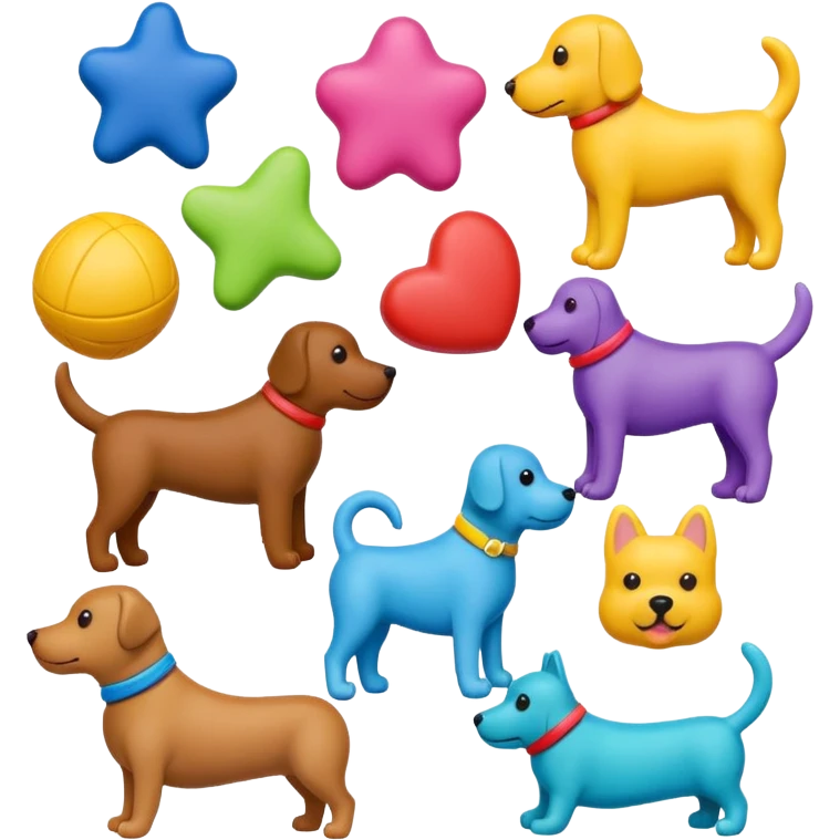 juguetes de perro emoji