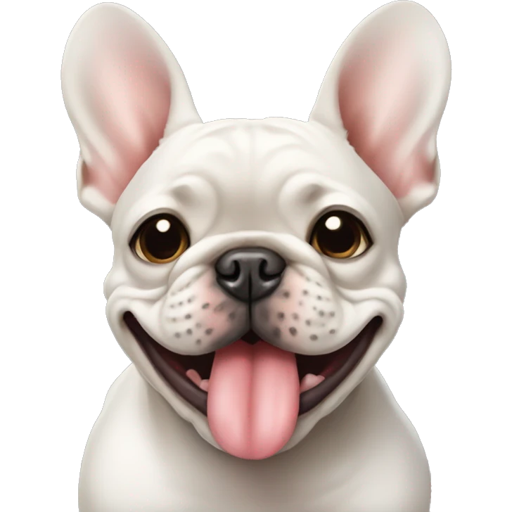 Frenchie licking his chops emoji