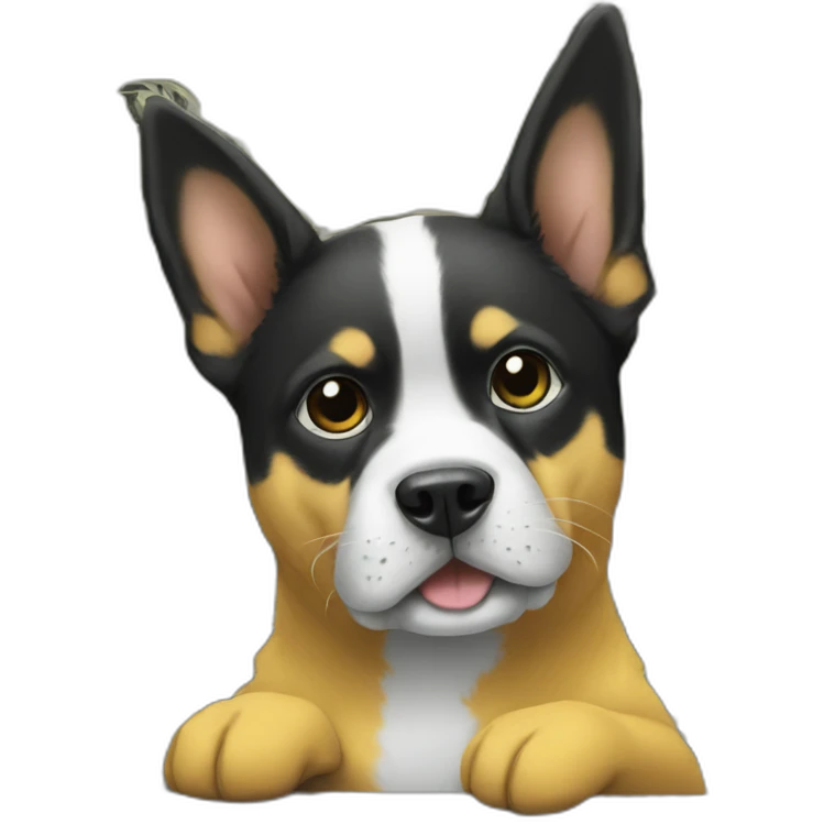 binance dog sits on money emoji