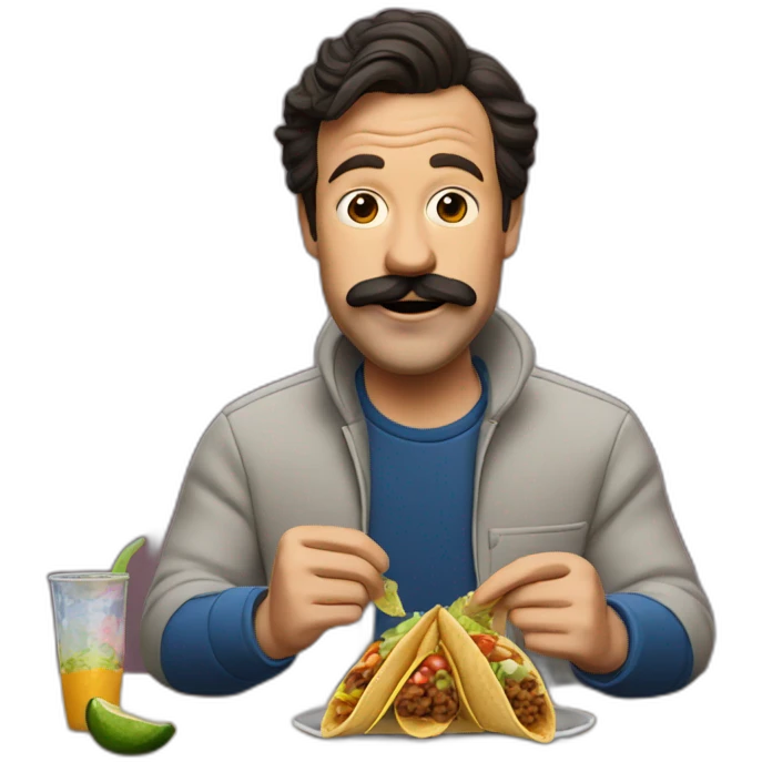 Ted lasso eating tacos emoji