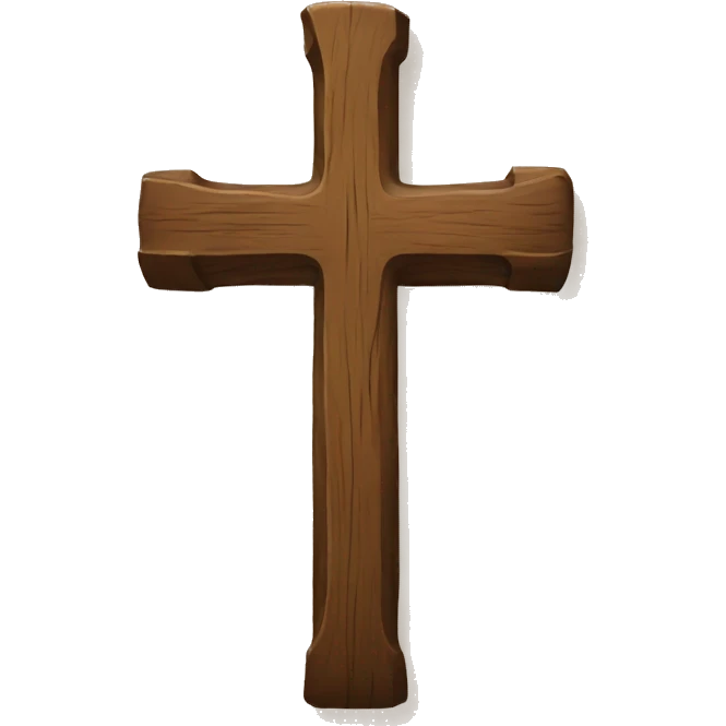 Wooden cross emoji