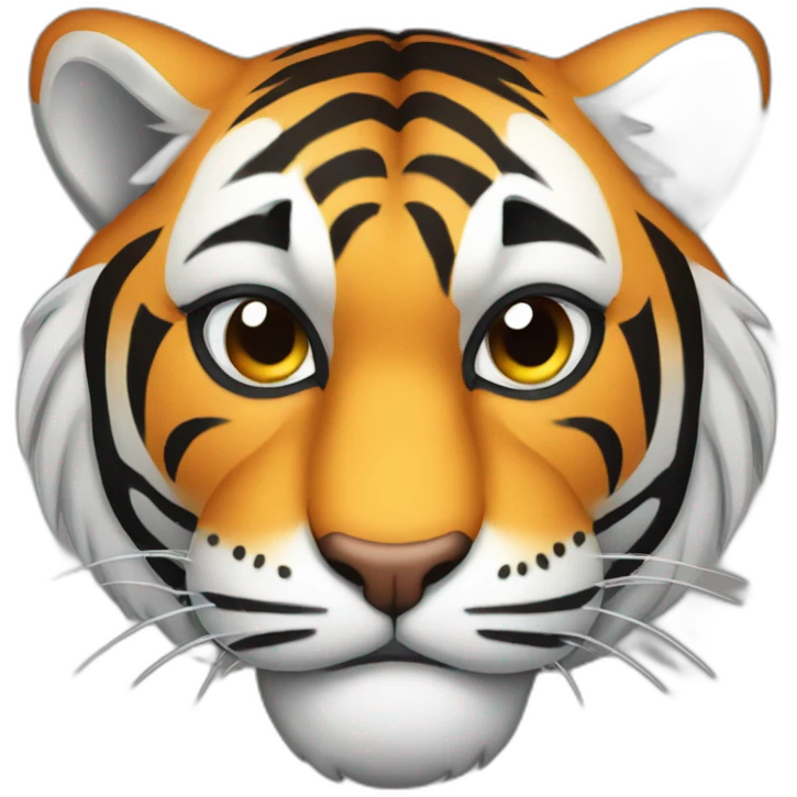 Tiger with evil face  with his arms crossed emoji