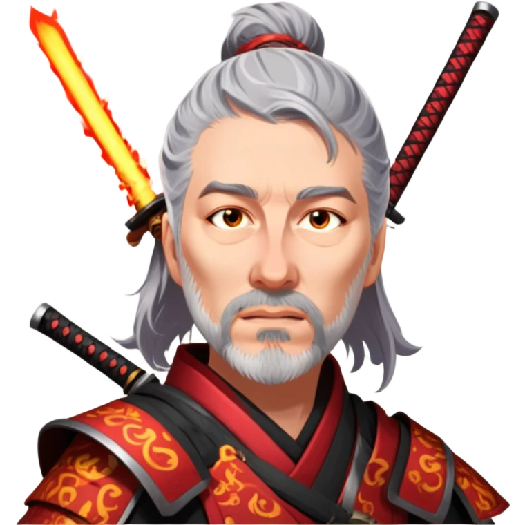 Fire-Wielding Samurai emoji