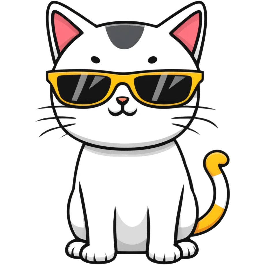 Cat with sunglasses emoji