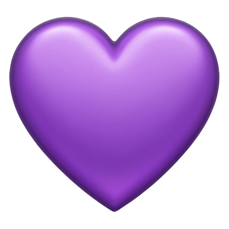 purple heart with a chrome finish emoji
