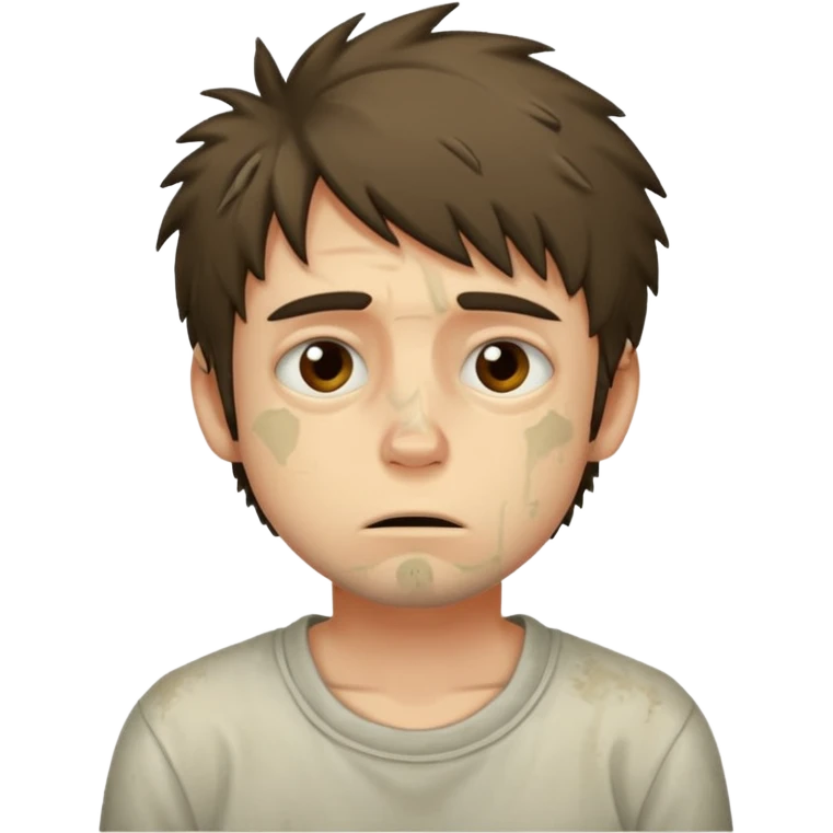 drug addicted boy tired rough scruffy emoji