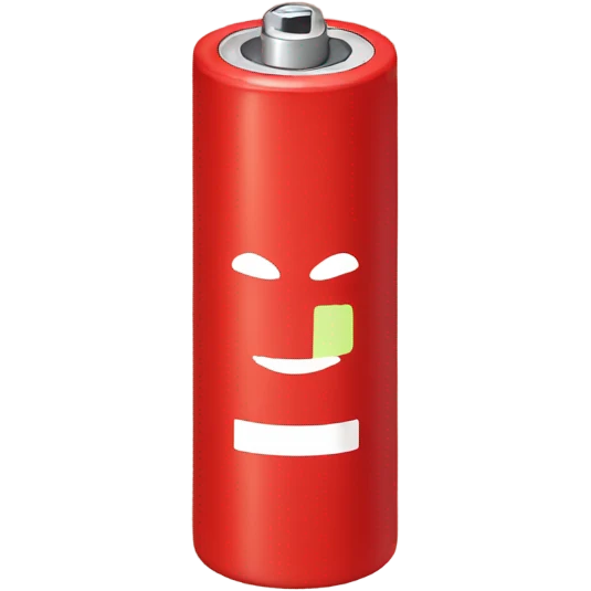 Red battery  emoji